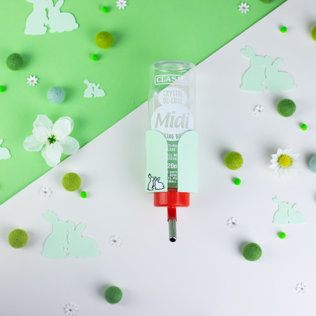 Guinea Pig & Rabbit Water Bottle Holder - Pastel Green-0