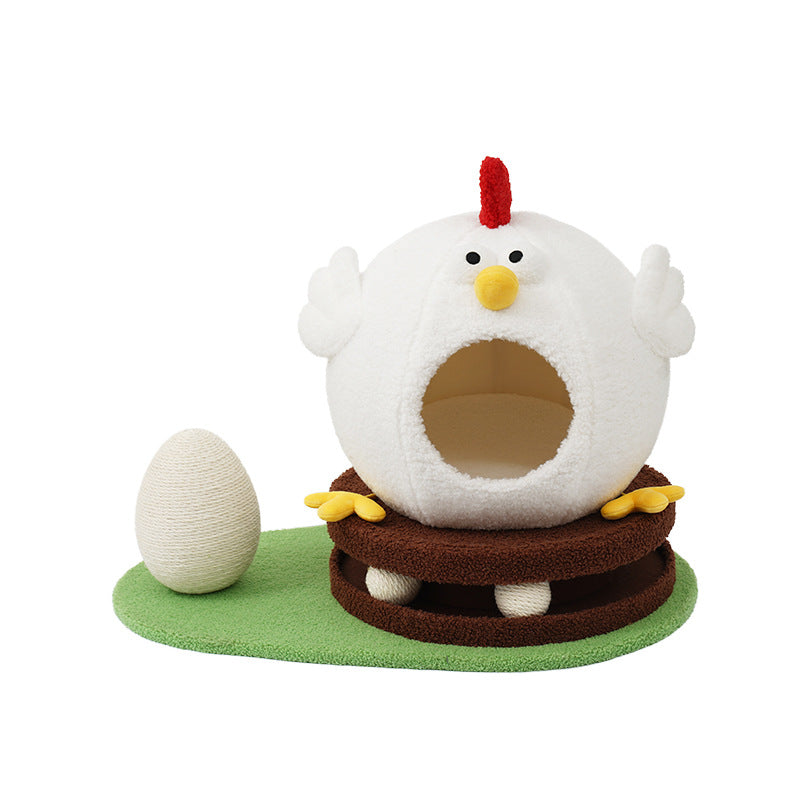 Chick Cat Litter Summer Retreat with Turntable Play Toys-2
