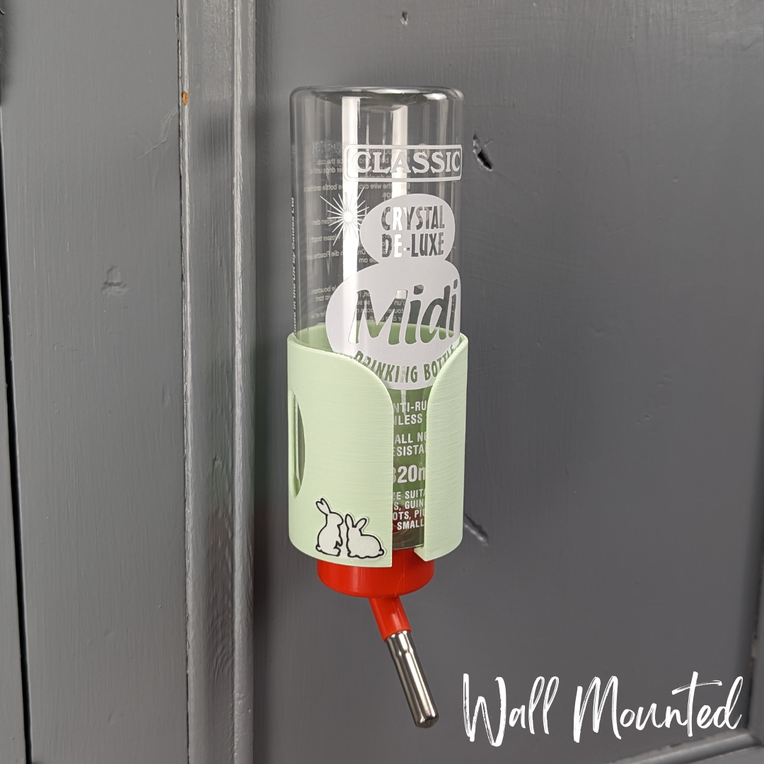 Guinea Pig & Rabbit Water Bottle Holder - Pastel Green-2