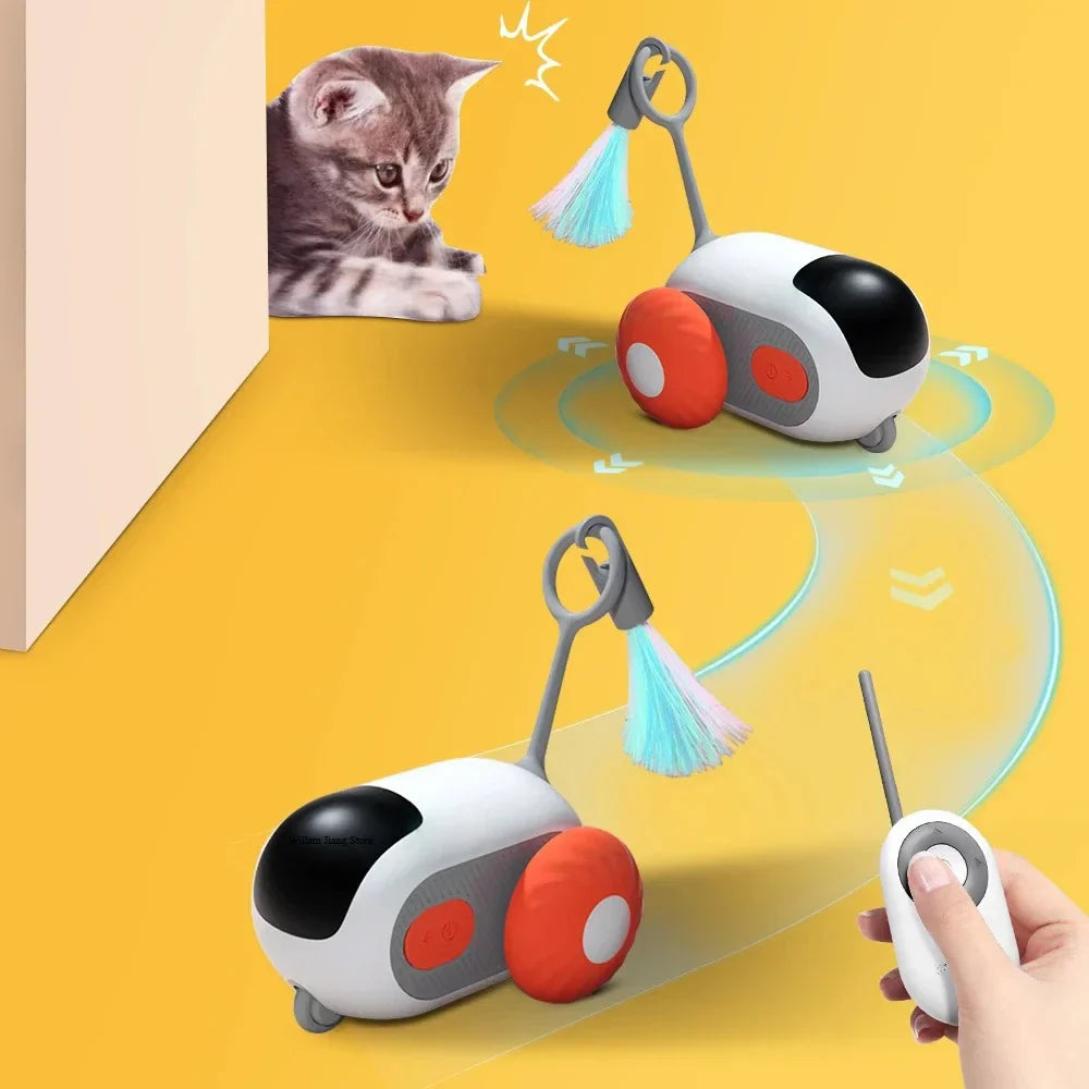 Interactive Smart Cat Toy Car-2