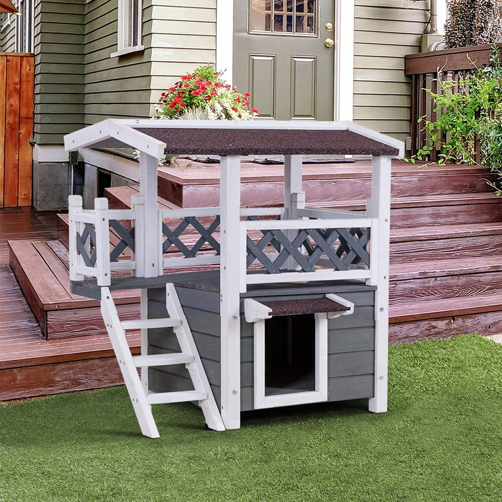 Cusca cu doua nivele pentru caini si pisici-3