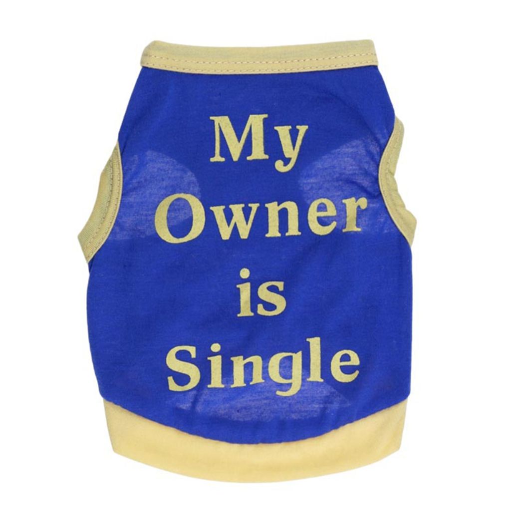 My Owner Is Single Dog T-Shirt by Doggy Doo Little-0