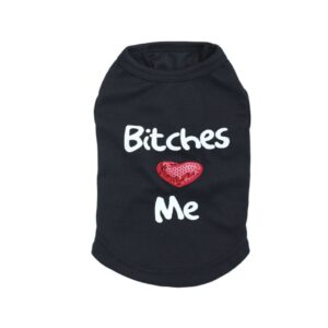 Dogs Love Me (Black) Dog T-Shirt by Doggy Doo Little-0