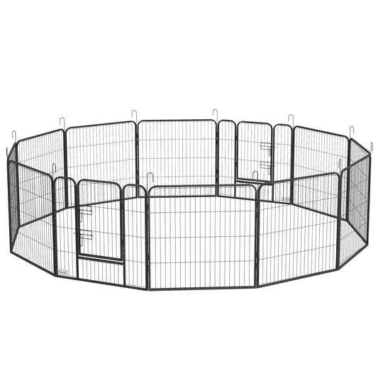 Heavy Duty Puppy Play Pen, 12 Panels Pet Exercise Pet, Pet Playpen for Small and Medium Dogs-0